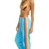 5 Stripe Sweatpants ~ Sky/Neon Rainbow