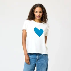 Suke Imperfect Heart Tee ~ Mid Blue