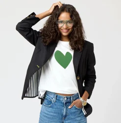Suke Imperfect Heart Tee~ Olive Green