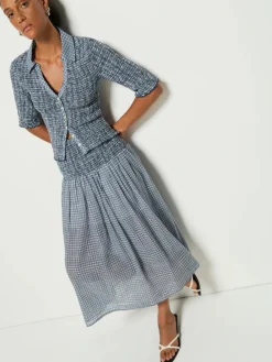 Summer Midi Skirt ~ Picnic Check