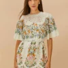 Sweet Bloom Bouquet Mini Dress~ Off White