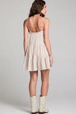 Tank Mini Dress ~ Almond Taupe Horizon
