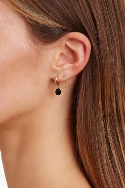 Tear Drop Huggie Hoops