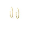 Tear Shaped Beaded Post Hoop