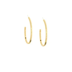 Tear Shaped Beaded Post Hoop