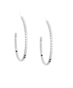 Tear Shaped Beaded Post Hoop