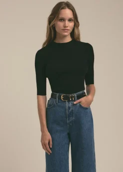 The Amelia Crewneck Top ~ Black