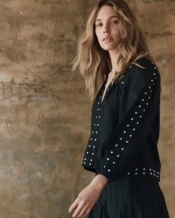 The Bodega Top w/ Studs ~ Black