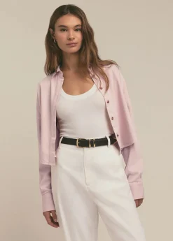 The Crop Ex-Boyfriend Shirt ~ Pale Pink
