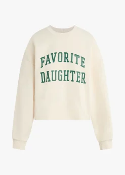 The Cropped Collegiate Sweatshirt ~ Gardenia Emerald