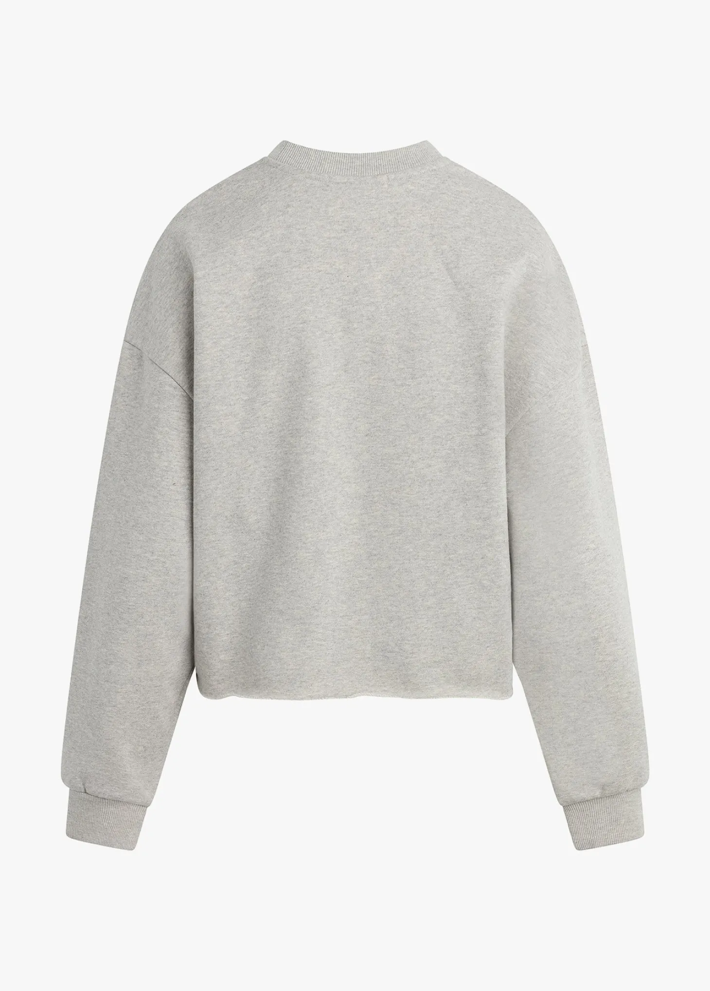 The Cropped Collegiate Sweatshirt ~ Heather Grey Navy