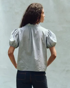 The Fairway Top ~ Light Chambray