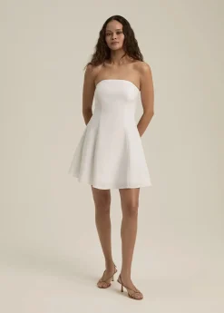 The Favorite Mini Linen Dress ~ White