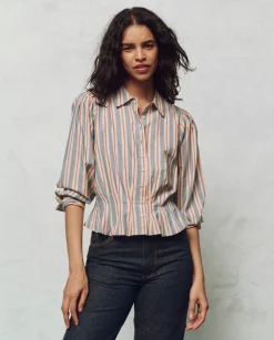 The Honor Top ~ Blue Frontier Stripe