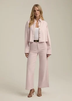 The Mischa Super High Rise Wide Ankle ~ Pale Pink