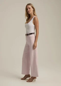 The Mischa Super High Rise Wide Ankle ~ Pale Pink