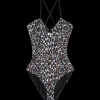 The Reversible Keyhole One Piece ~ Leopard & Black