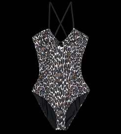 The Reversible Keyhole One Piece ~ Leopard & Black