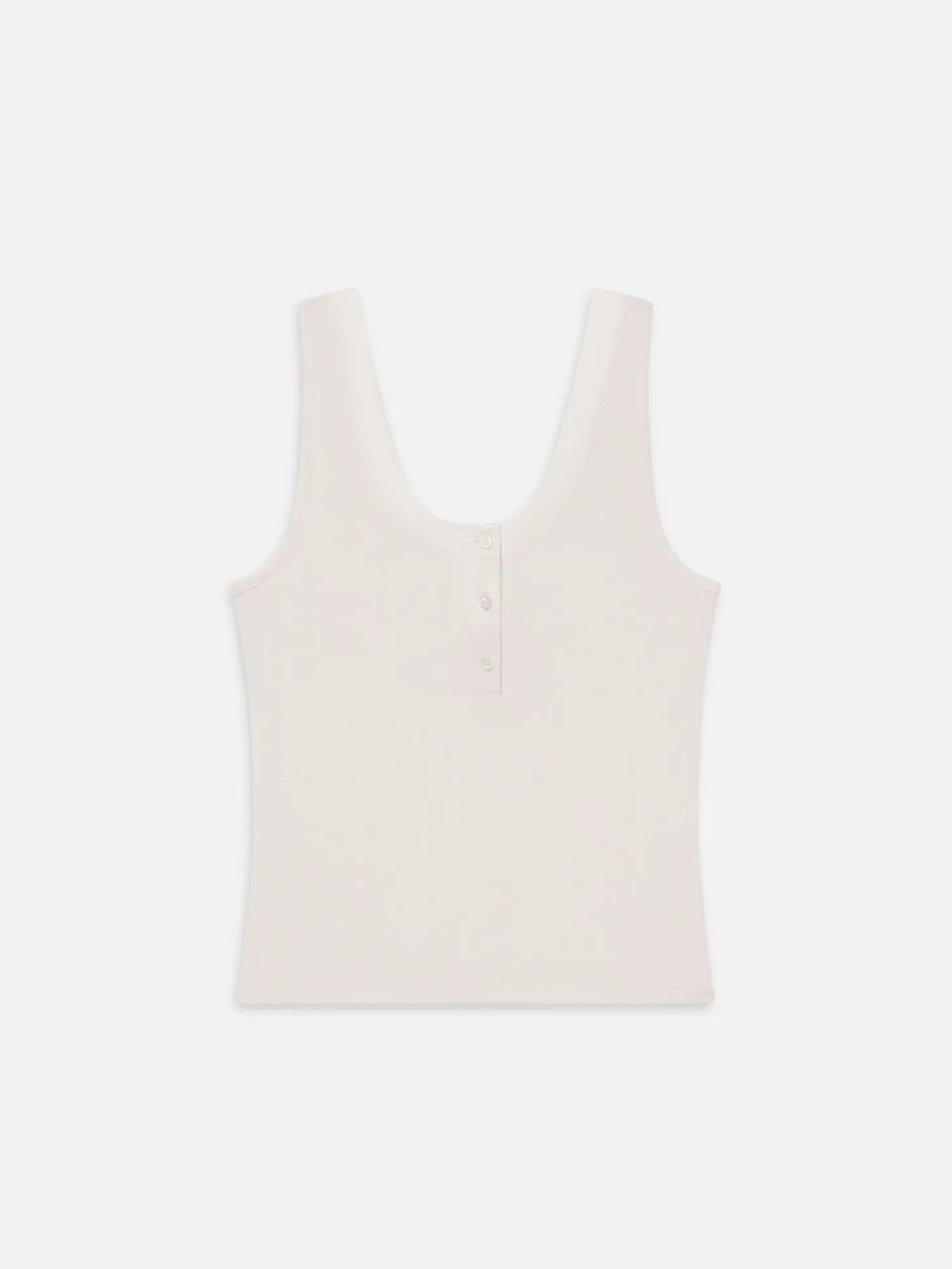 The Satin Trim Tank ~ Alabaster