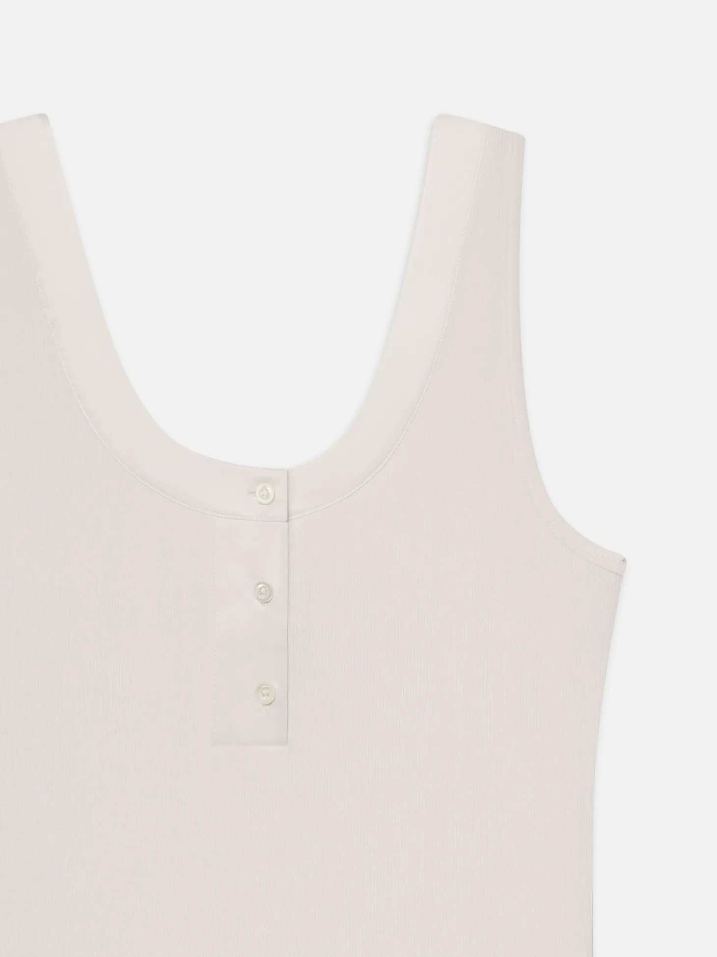 The Satin Trim Tank ~ Alabaster