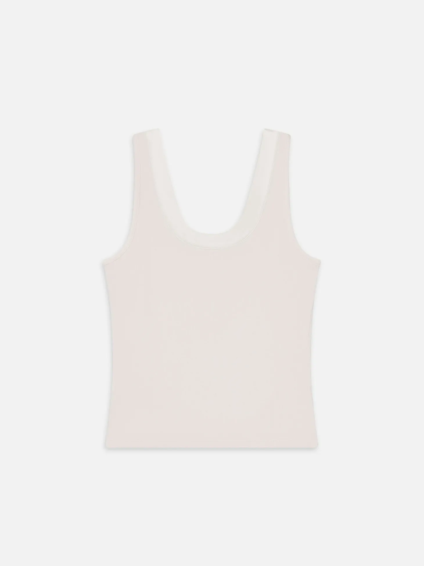 The Satin Trim Tank ~ Alabaster