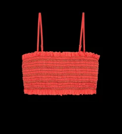 The Smocked Bandeau ~ Hot Red & Rust