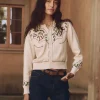 The Western Beaded Cardigan ~ Natural