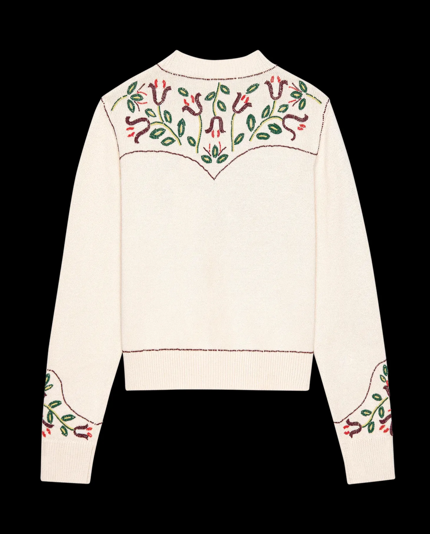 The Western Beaded Cardigan ~ Natural