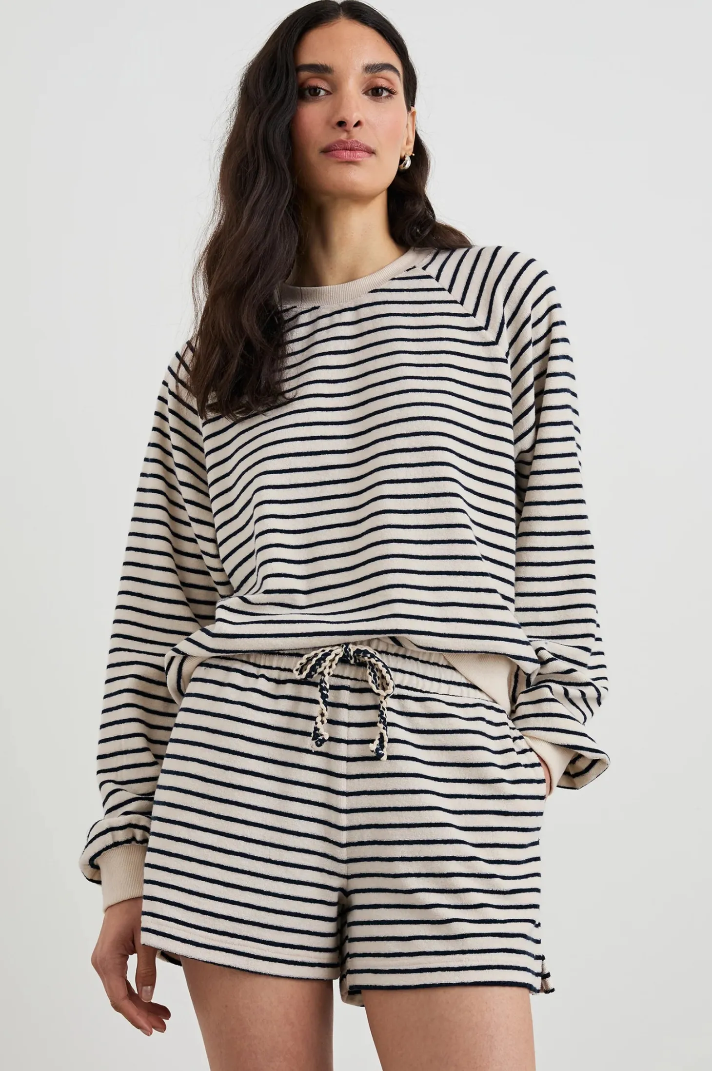 Theron Sweatshirt ~ Sailor Stripe Terry Towel