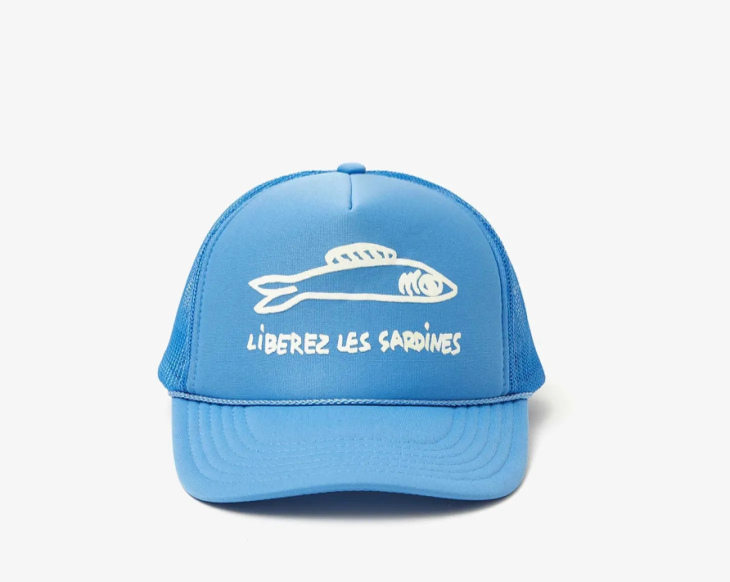 Trucker Hat ~ Sky Blue w/ Cream Liberez Les Sardines