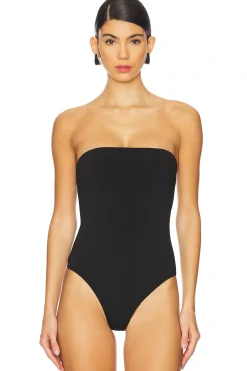 Tube Bodysuit ~ Black Slinky Stretch