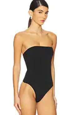Tube Bodysuit ~ Black Slinky Stretch