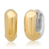 Two Tone Chunky Oval Huggie