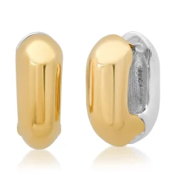 Two Tone Chunky Oval Huggie