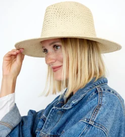 Vented Luxe Packable Hat ~ Natural