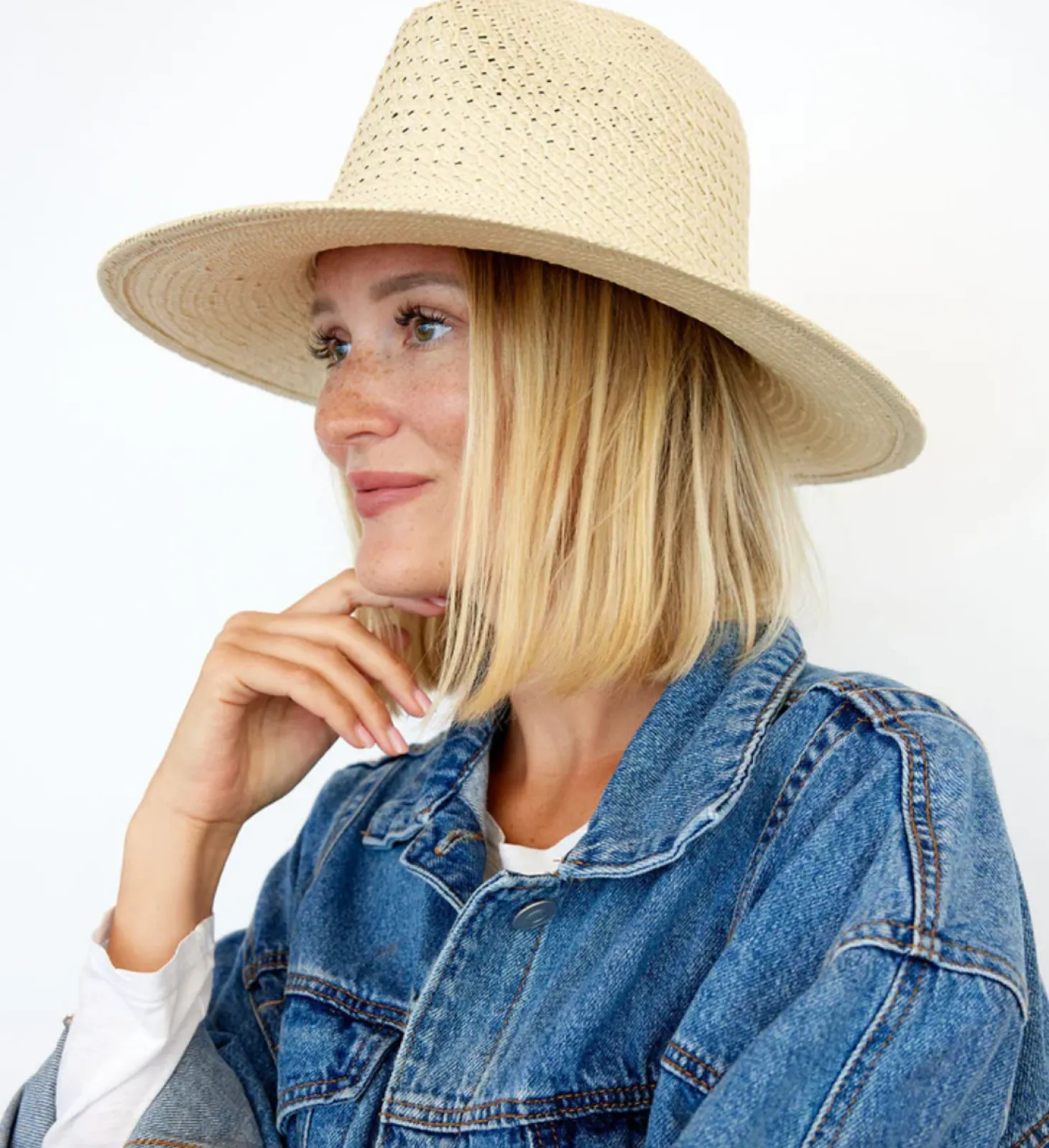 Vented Luxe Packable Hat ~ Natural