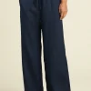 Vera Pant ~ Navy Linen