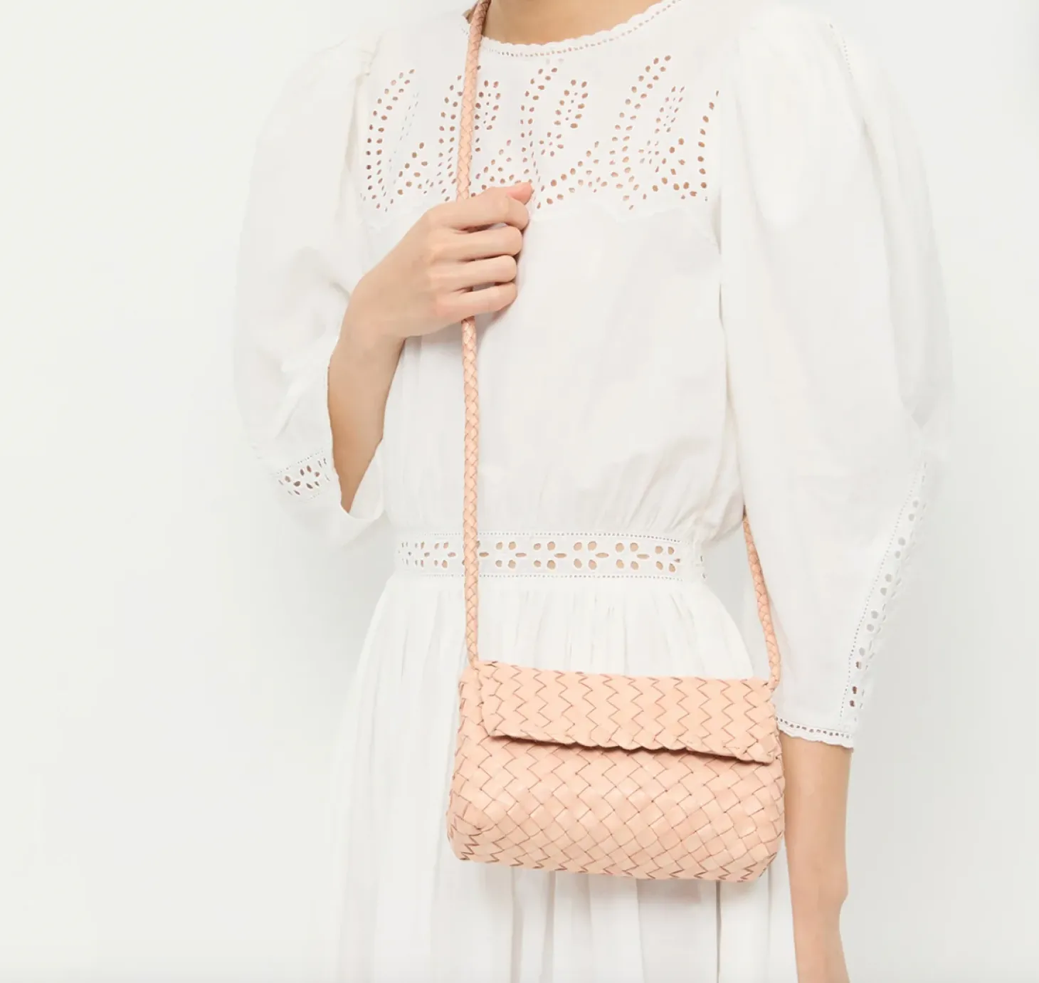 Vinnie Desert Sand Woven Crossbody