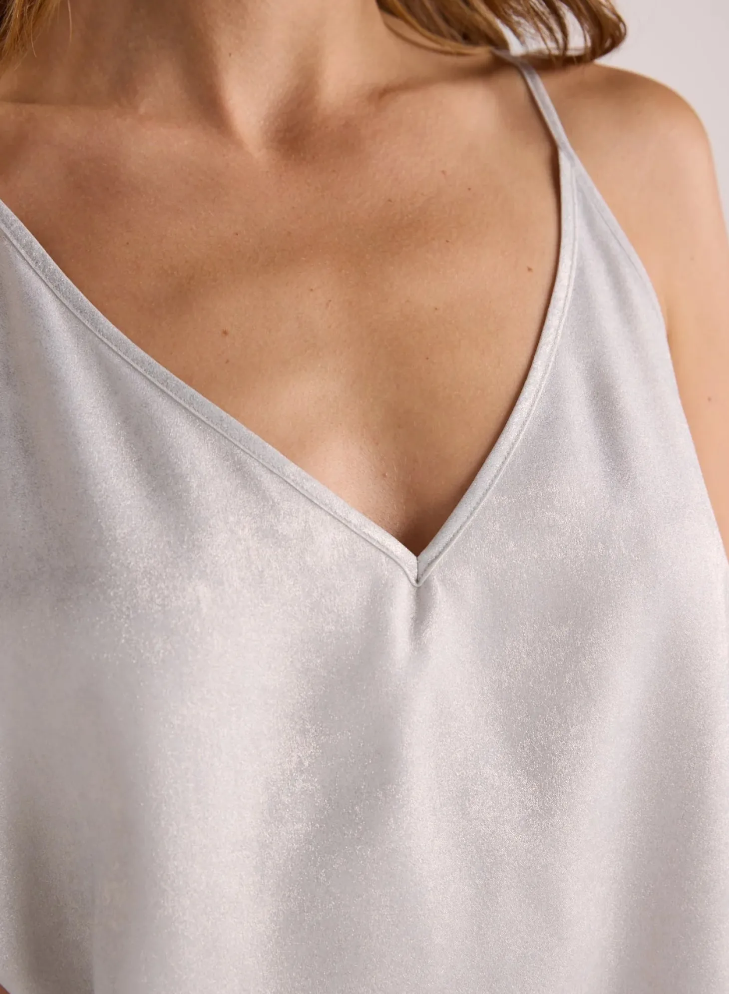 V-Neck Cami~ Metallic Opal