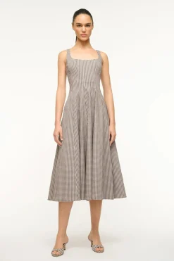 Wells Dress ~ Dark Chocolate Micro Check