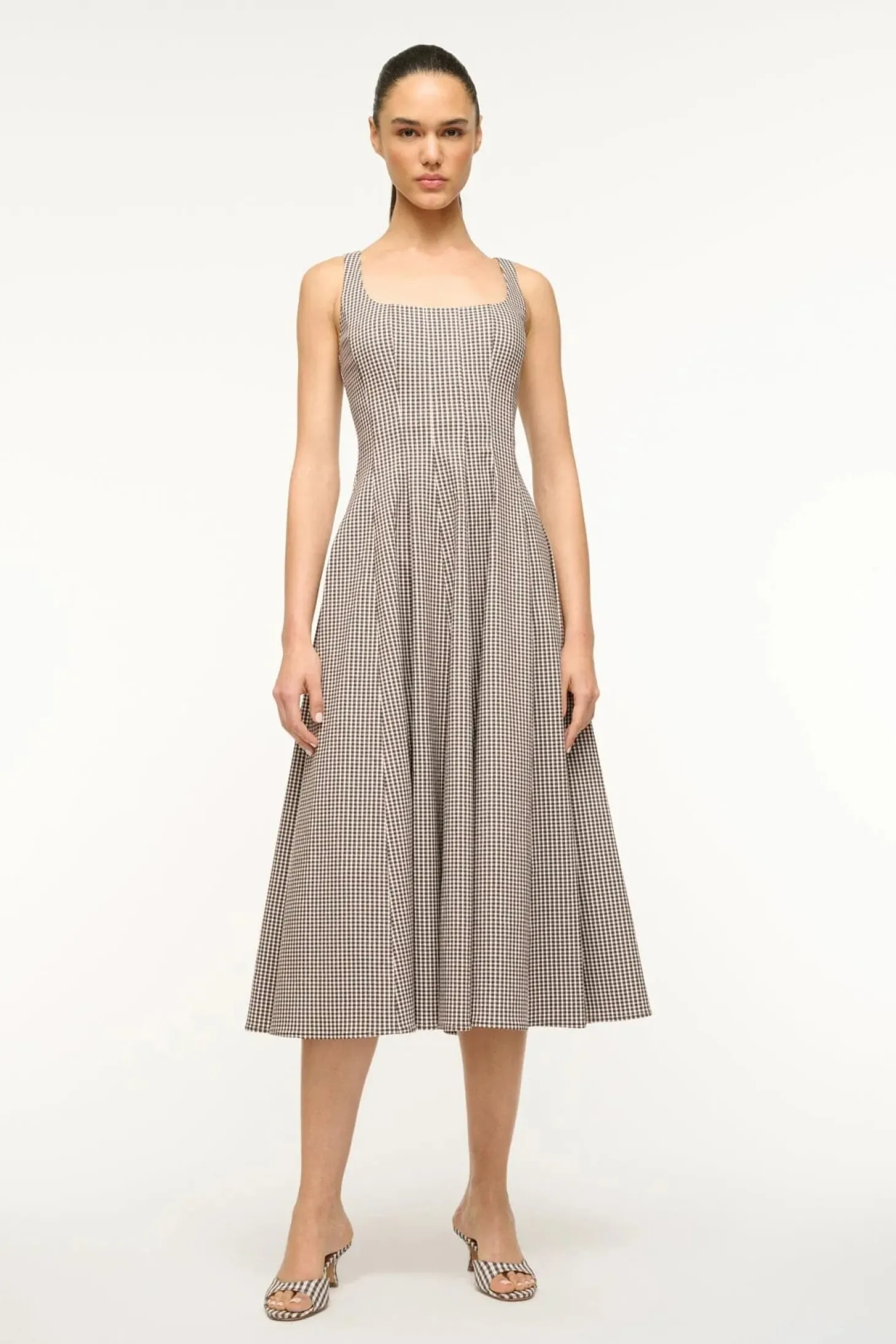 Wells Dress ~ Dark Chocolate Micro Check