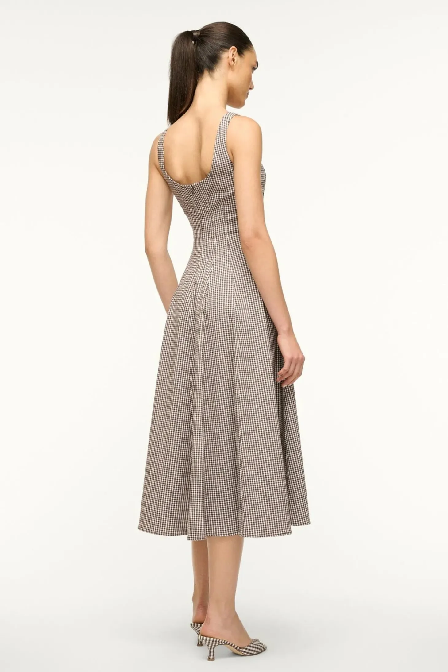 Wells Dress ~ Dark Chocolate Micro Check