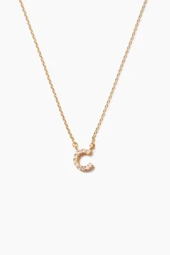 White Dimond Initial Necklace