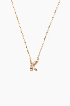 White Dimond Initial Necklace