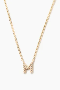 White Dimond Initial Necklace