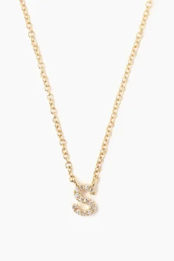 White Dimond Initial Necklace