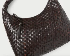 Willow Woven Leather Hobo ~ Chocolate